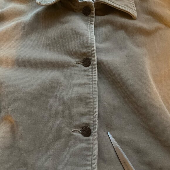 Vintage 90's Bill Blass Womens Medium Shacket Jacket Tan Beige Corduroy Y2K*Read - Picture 8 of 13